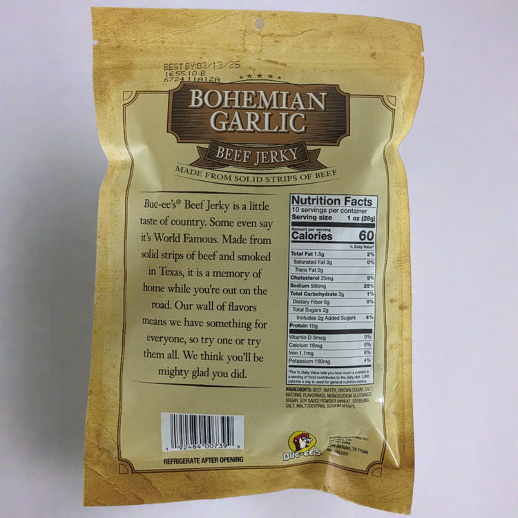 Buc-ee's Bohemian Recipe Garlic Beef Jerky - Image 5